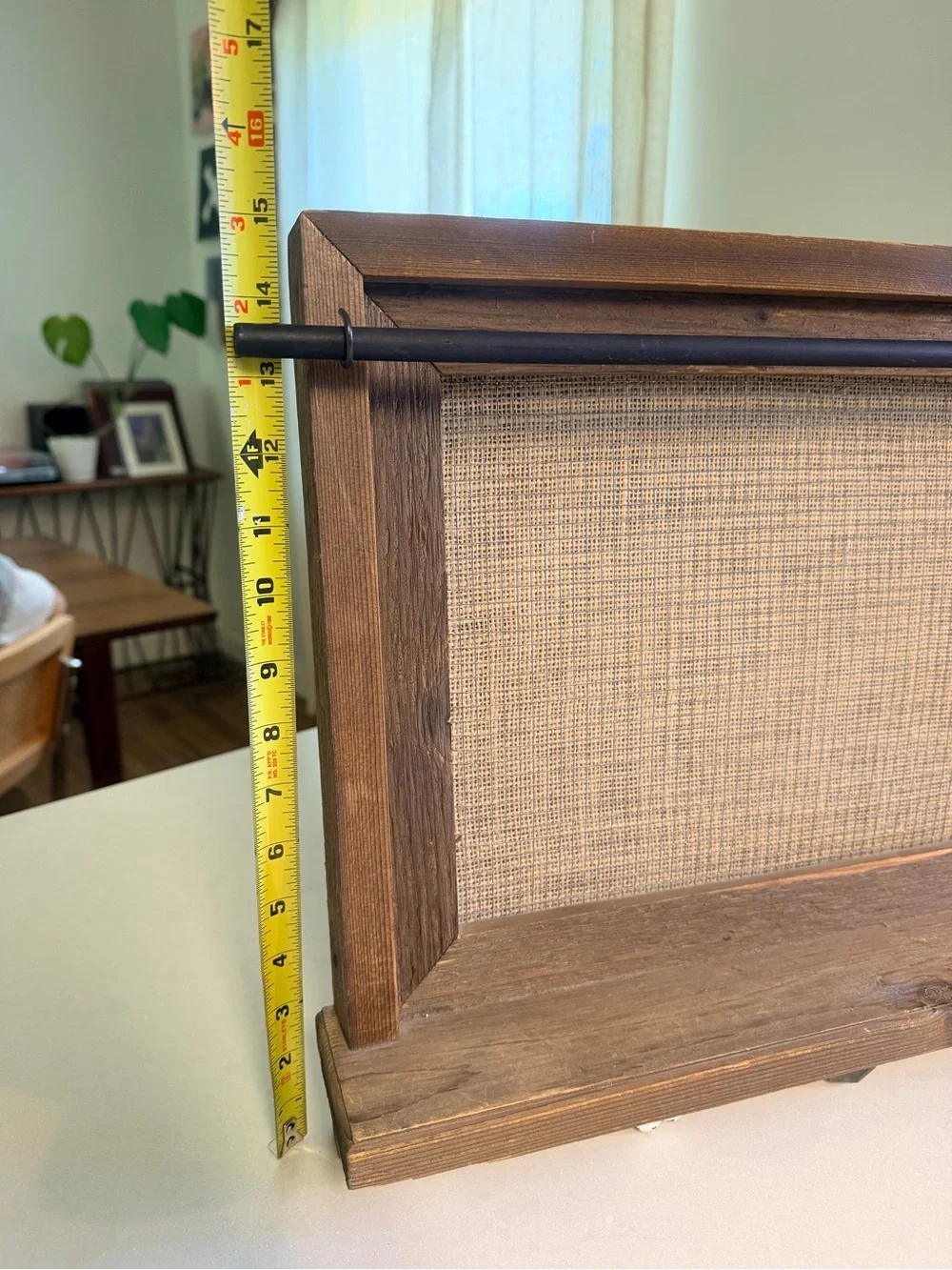 Wood frame jewelry organizer display